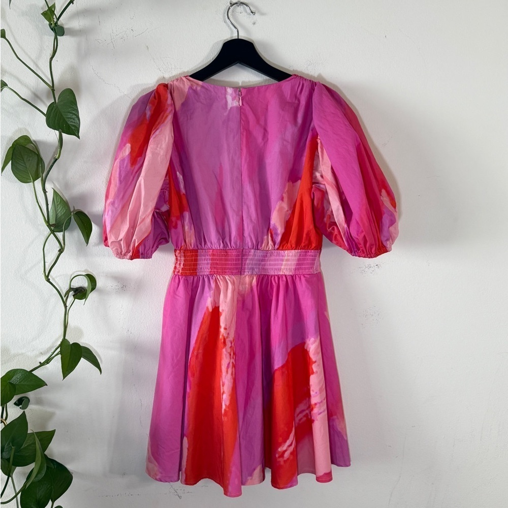 Hutch Women's Pink Ombre Puff Sleeve Mini Dress - Picture 3 of 13
